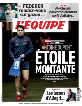 L'Equipe 21 février 2020 L'Equipe N°23949 du 21 février 2020 à télécharger sur iPad