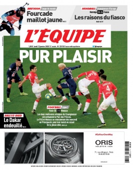 L'Equipe 13 janvier 2020 L'Equipe N°23910 du 13 janvier 2020 à télécharger sur iPad