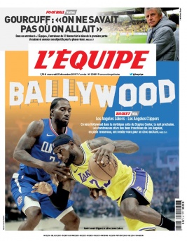 L'Equipe 25 décembre 2019 L'Equipe N°23891 du 25 décembre 2019 à télécharger sur iPad