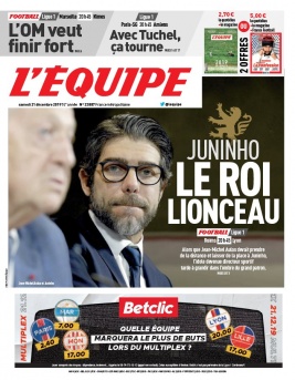 L'Equipe 21 décembre 2019 L'Equipe N°23887 du 21 décembre 2019 à télécharger sur iPad