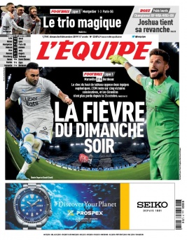 L'Equipe 08 décembre 2019 L'Equipe N°23874 du 08 décembre 2019 à télécharger sur iPad