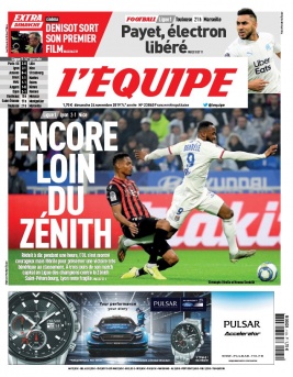 L'Equipe 24 novembre 2019 L'Equipe N°23860 du 24 novembre 2019 à télécharger sur iPad