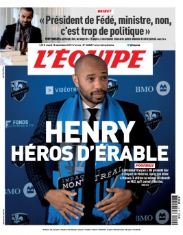 L'Equipe 19 novembre 2019 L'Equipe N°23855 du 19 novembre 2019 à télécharger sur iPad