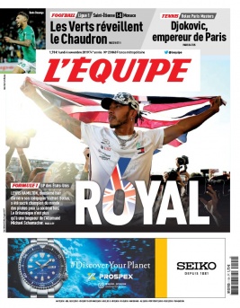 L'Equipe 04 novembre 2019 L'Equipe N°23840 du 04 novembre 2019 à télécharger sur iPad