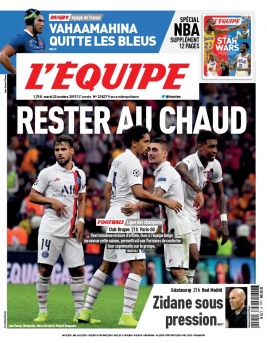 L'Equipe 22 octobre 2019 L'Equipe N°23827 du 22 octobre 2019 à télécharger sur iPad