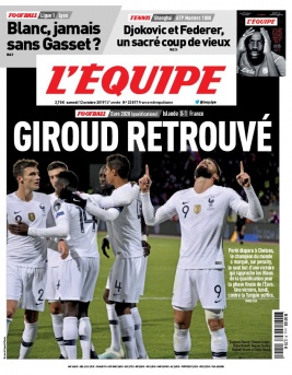 L'Equipe 12 octobre 2019 L'Equipe N°23817 du 12 octobre 2019 à télécharger sur iPad