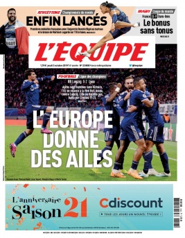 L'Equipe 03 octobre 2019 L'Equipe N°23808 du 03 octobre 2019 à télécharger sur iPad