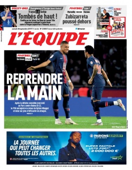 L'Equipe 28 septembre 2019 L'Equipe N°23803 du 28 septembre 2019 à télécharger sur iPad