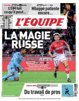 L'Equipe 25 septembre 2019 L'Equipe N°23800 du 25 septembre 2019 à télécharger sur iPad