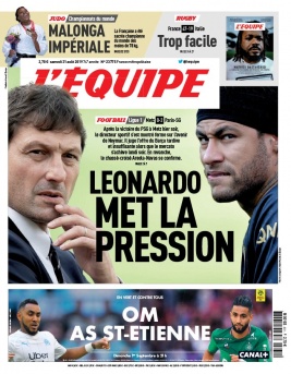 L'Equipe 31 août 2019 L'Equipe N°23775 du 31 août 2019 à télécharger sur iPad