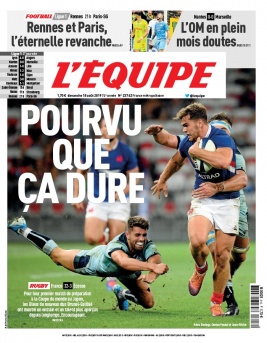 L'Equipe 18 août 2019 L'Equipe N°23762 du 18 août 2019 à télécharger sur iPad