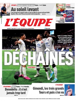 L'Equipe 17 août 2019 L'Equipe N°23761 du 17 août 2019 à télécharger sur iPad