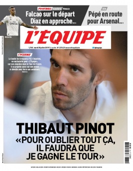 L'Equipe 30 juillet 2019 L'Equipe N°23743 du 30 juillet 2019 à télécharger sur iPad