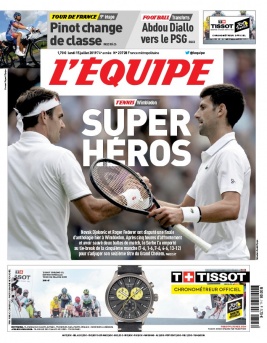 L'Equipe 15 juillet 2019 L'Equipe N°23728 du 15 juillet 2019 à télécharger sur iPad