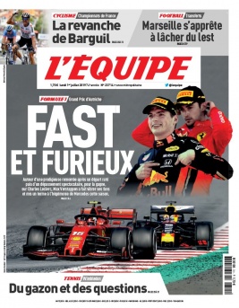 L'Equipe 01 juillet 2019 L'Equipe N°23714 du 01 juillet 2019 à télécharger sur iPad