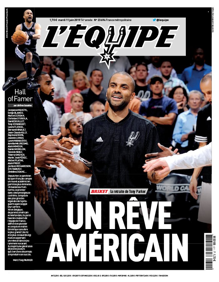 L'Equipe 11 juin 2019 L'Equipe N°23699 du 11 juin 2019 à télécharger sur iPad