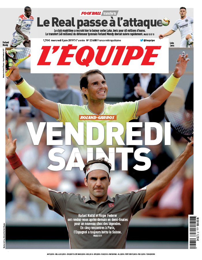 L'Equipe 05 juin 2019 L'Equipe N°23693 du 05 juin 2019 à télécharger sur iPad