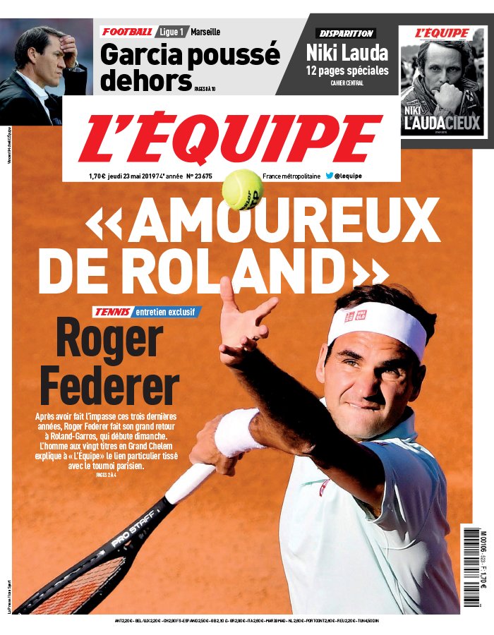 L'Equipe 23 mai 2019 L'Equipe N°23680 du 23 mai 2019 à télécharger sur iPad