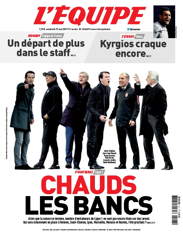 L'Equipe 17 mai 2019 L'Equipe N°23674 du 17 mai 2019 à télécharger sur iPad