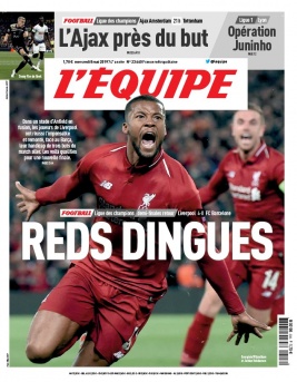 L'Equipe 08 mai 2019 L'Equipe N°23665 du 08 mai 2019 à télécharger sur iPad