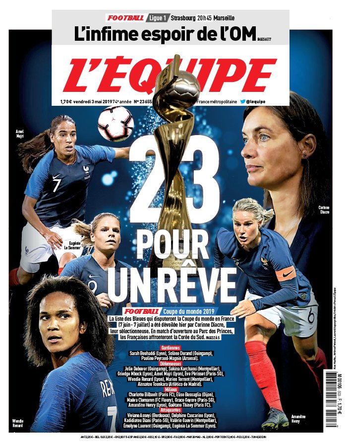 L'Equipe 03 mai 2019 L'Equipe N°23660 du 03 mai 2019 à télécharger sur iPad