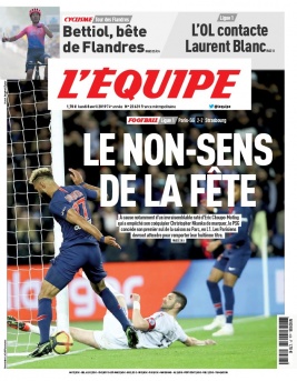 L'Equipe 08 avril 2019 L'Equipe N°23636 du 08 avril 2019 à télécharger sur iPad