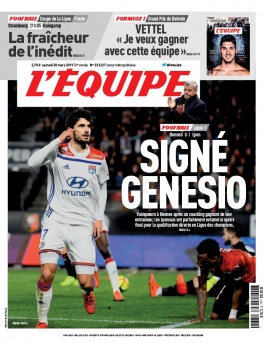 L'Equipe 30 mars 2019 L'Equipe N°23627 du 30 mars 2019 à télécharger sur iPad