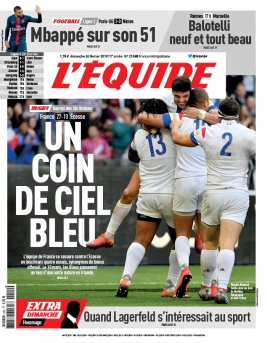 L'Equipe 24 février 2019 L'Equipe N°23593 du 24 février 2019 à télécharger sur iPad