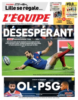 L'Equipe 02 février 2019 L'Equipe N°23571 du 02 février 2019 à télécharger sur iPad