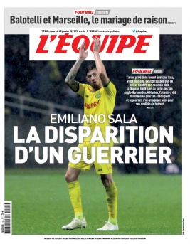L'Equipe 23 janvier 2019 L'Equipe N°23561 du 23 janvier 2019 à télécharger sur iPad