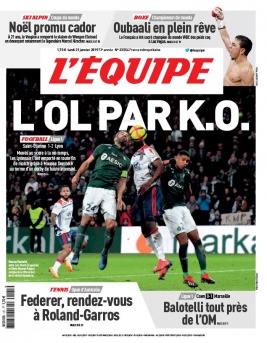 L'Equipe 21 janvier 2019 L'Equipe N°23559 du 21 janvier 2019 à télécharger sur iPad