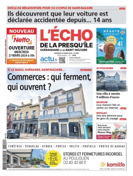 Lisez L'Echo de la Presqu'île - Presqu'ile Guérandaise du 22 mars 2024 sur ePresse.fr