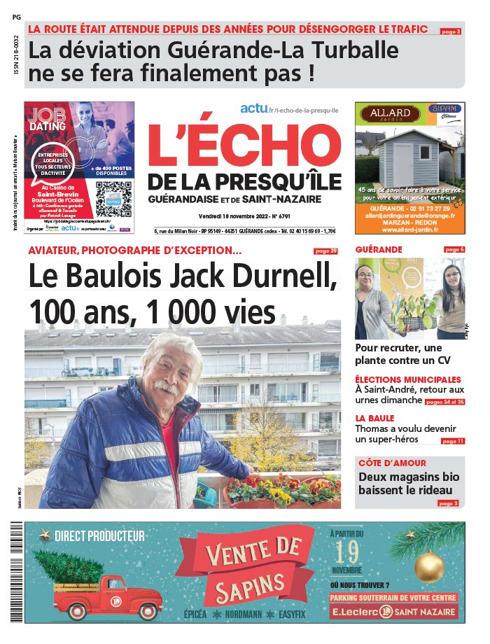 L'Echo de la Presqu'île N°6791 du 18 novembre 2022 à télécharger sur iPad