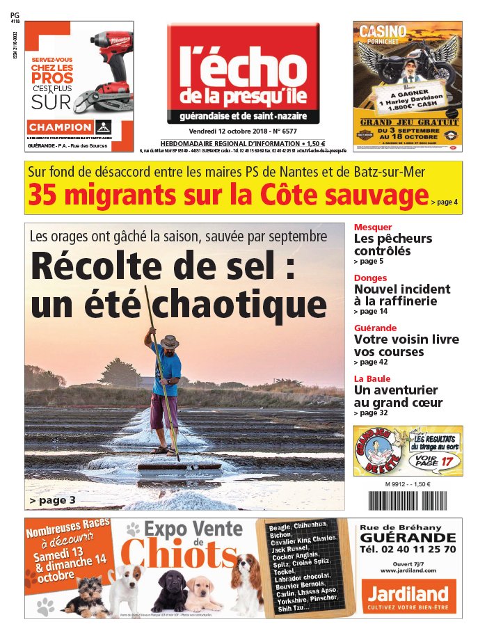 L Echo De La Presqu Ile Guerandaise Journal