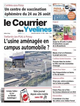 Le Courrier des Yvelines N°3956 du 18 août 2021 à télécharger sur iPad