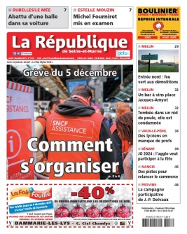 La République de Seine et Marne N°7918 du 02 décembre 2019 à télécharger sur iPad