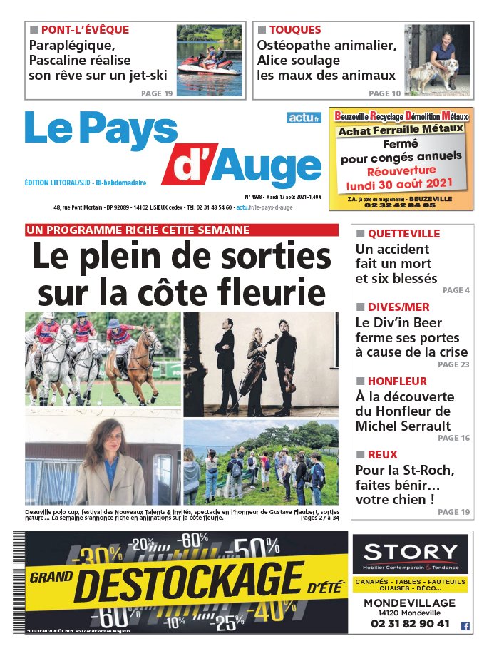 Application Non Disponible Dans Votre Pays Lisez Le Pays d'Auge - Littoral du 17 août 2021 sur ePresse.fr