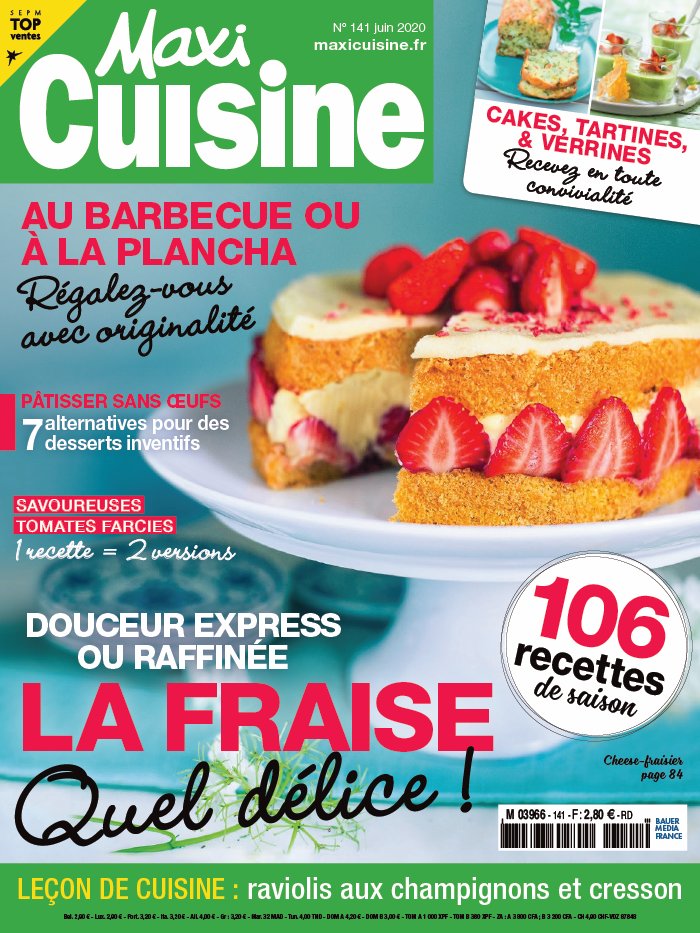 Maxi Cuisine 29 mai 2020 Abonnement à MAXI CUISINE Pas Cher avec le BOUQUET ePresse.fr