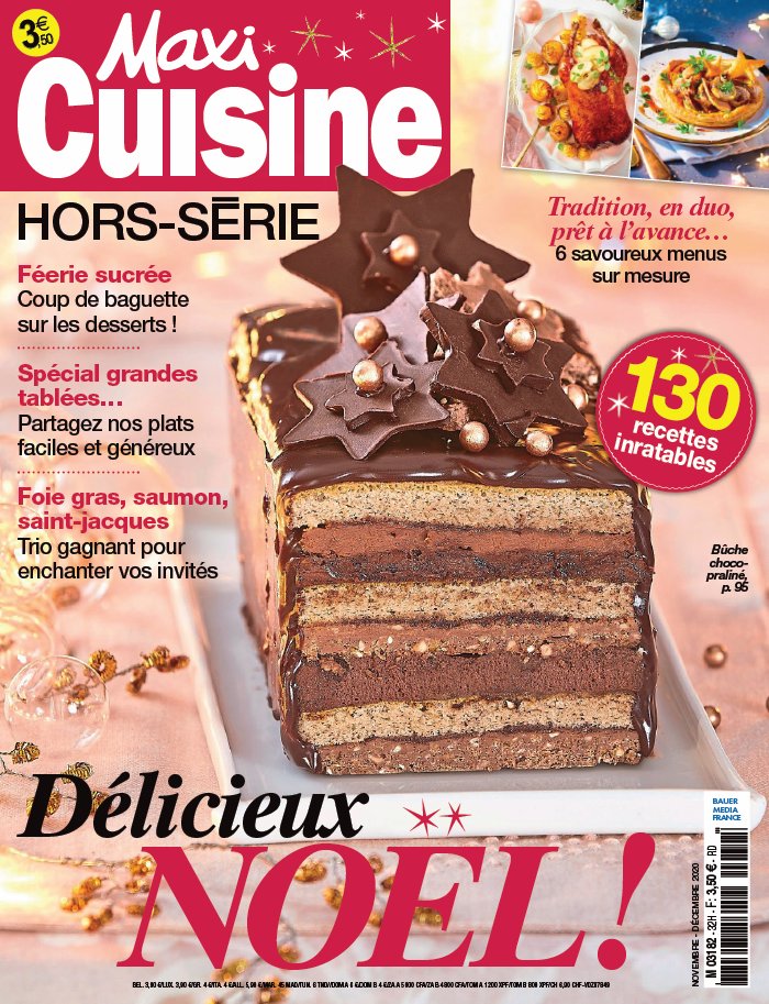 Maxi Cuisine Hors-Série 26 octobre 2020 Abonnement à MAXI CUISINE HORS-SERIE Pas Cher avec le BOUQUET ePresse.fr