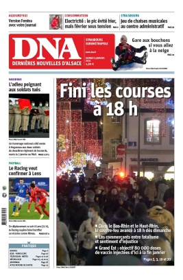 Les Dernières Nouvelles d'Alsace N°20210109 du 09 janvier 2021 à télécharger sur iPad