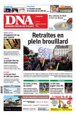 Les Dernières Nouvelles d'Alsace N°20191220 du 20 décembre 2019 à télécharger sur iPad