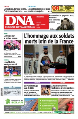 Les Dernières Nouvelles d'Alsace N°20191111 du 11 novembre 2019 à télécharger sur iPad