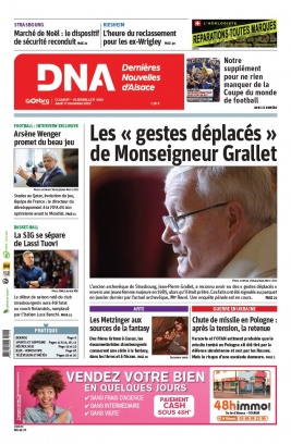 Les Dernières Nouvelles d'Alsace N°20221117 du 17 novembre 2022 à télécharger sur iPad