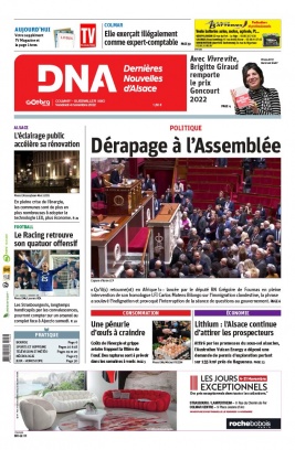 Les Dernières Nouvelles d'Alsace N°20221104 du 04 novembre 2022 à télécharger sur iPad