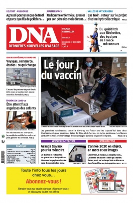 Les Dernières Nouvelles d'Alsace N°20201227 du 27 décembre 2020 à télécharger sur iPad