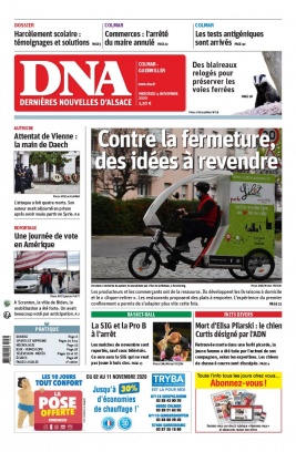Les Dernières Nouvelles d'Alsace N°20201104 du 04 novembre 2020 à télécharger sur iPad