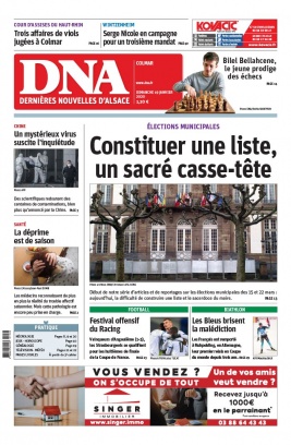 Les Dernières Nouvelles d'Alsace N°20200119 du 19 janvier 2020 à télécharger sur iPad