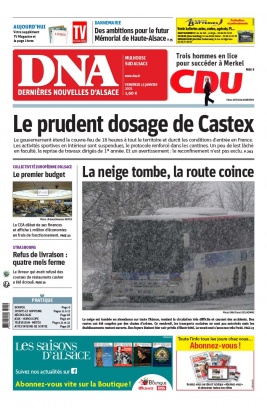 Les Dernières Nouvelles d'Alsace N°20210115 du 15 janvier 2021 à télécharger sur iPad