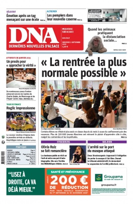 Les Dernières Nouvelles d'Alsace N°20200902 du 02 septembre 2020 à télécharger sur iPad