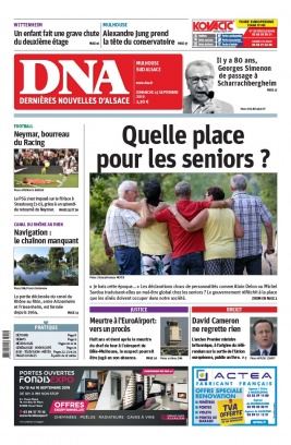 Les Dernières Nouvelles d'Alsace N°20190915 du 15 septembre 2019 à télécharger sur iPad